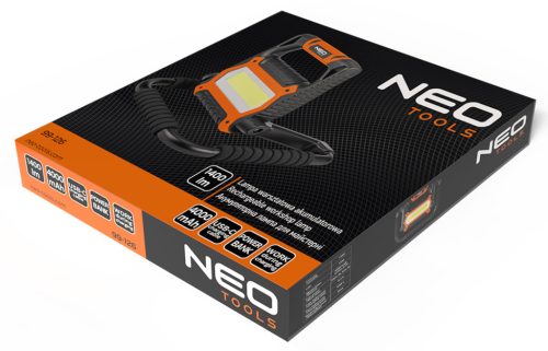 Neo Tools Reflektor, akkus, állítható talpas, 1400lum