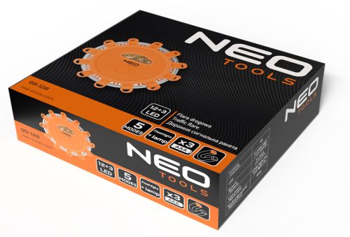Neo Tools Elakadásjelző lámpa, 12+3 LED, 5 világítási funkció