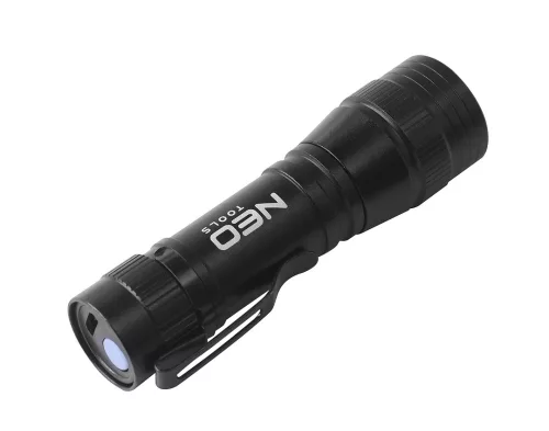 Neo Tools Zseblámpa, tölthető, XPE+COB LED, 220lum max. fényerő, 300mAh akku