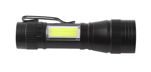 Neo Tools Zseblámpa, tölthető, XPE+COB LED, 220lum max. fényerő, 300mAh akku