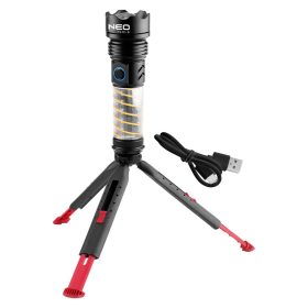   Neo Tools Kempinglámpa 2 funkciós, 470 lm, 1200 mAh akku, USB-C töltővezeték