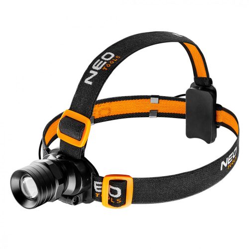 Neo Tools fejlámpa 250lum zoom led 3AAA