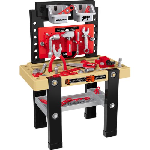 Neo Tools Mini műhely gyerekeknek, műanyag szerszámokkal, 50x27x68cm