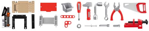 Neo Tools Mini műhely gyerekeknek, műanyag szerszámokkal, 50x27x68cm