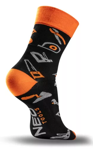 Neo Tools Munkazokni, 80% pamut, szerszám mintás 43-46, narancs/fekete