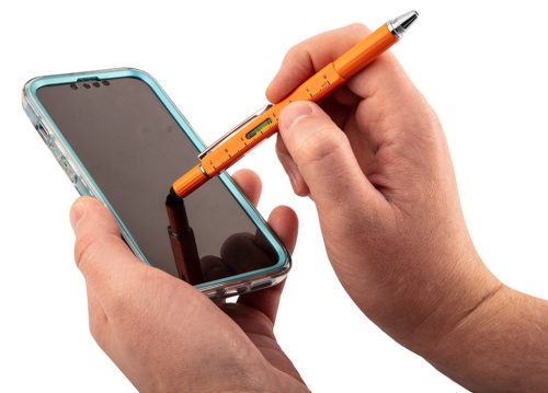 Neo Tools Fém golyóstoll, 5az1-ben, mérőléc, golyóstoll, vízmérték, érintőceruza, csavarhúzó