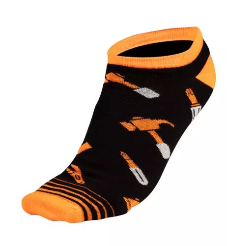 Neo Tools Munkazokni, 80% pamut, szerszám mintás 39-42, narancs/fekete