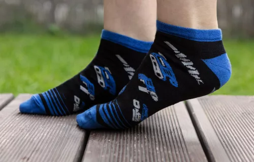 Graphite Munkazokni, 80% pamut, szerszám mintás 39-42, kék/fekete