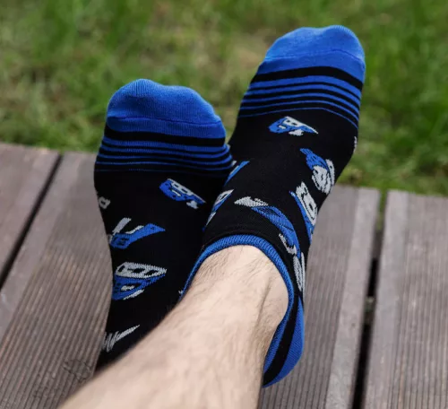 Graphite Munkazokni, 80% pamut, szerszám mintás 39-42, kék/fekete