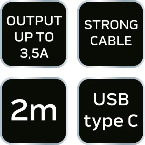 Neo Tools USB hosszabbítókábel, 2m, USB-A, USB-C