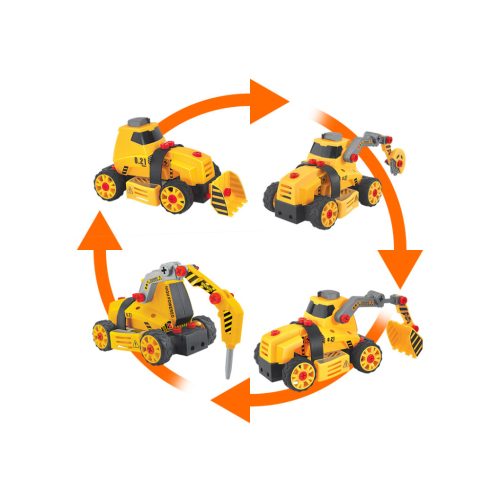 Neo Tools Játék munkagép, 4az1ben, szerelőkészlettel