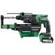 Hikoki DH18DPC-5AH-VACUUM (DH18DPCWUZ) Akkus fúrókalapács porelszívó adapterrel Hitboxban SDS-Plus(18V) akkuval, töltővel