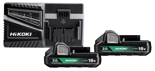 Hikoki UC18YFSLWFZ Akkumulátor töltő  (UC18YFSL) +2db 18V/2Ah akku (BSL1820M)