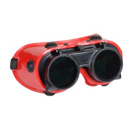   Lánghegesztő védőszemüveg felnyitható műanyag DIN5 (piros)