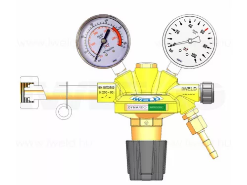 IWELD DYNAREG Nitrogén nyomáscsökkentő 230/50bar