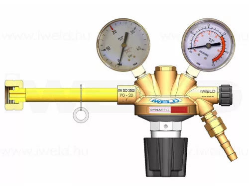 IWELD DYNAREG Propán-bután nyomáscsökkentő 20/1,5bar (2órás)