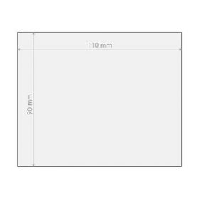 Védőüveg 90x110mm