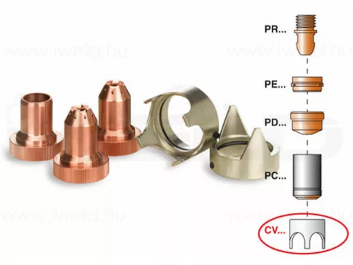 Plazmavágó A145-A151 távtartó korona (réz színű 4 íves)