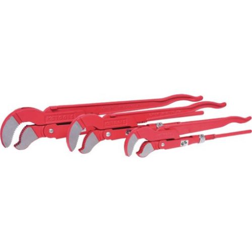 KS Tools Sarokcsőfogó készlet, 45°-os " S " pofa, keskeny 3 részes,  1", 1.1/2", 2"