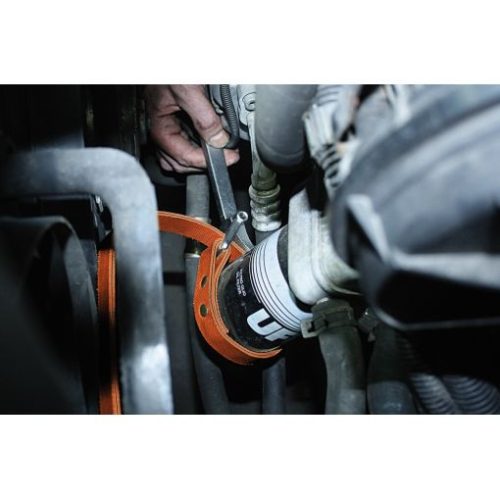 KS Tools Olajszűrő leszedő fogó, gumi szíjas 140 mm átméro