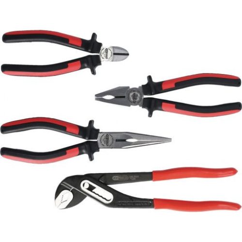 KS Tools Fogó készlet, ERGOTORQUE 4 részes, kétkomponensű müa.nyél