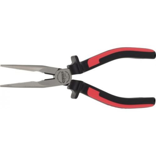 KS Tools Félkerekcsőrű ( rádiós ) fogó, kétkomponensű nyél 200 mm, vágóéllel