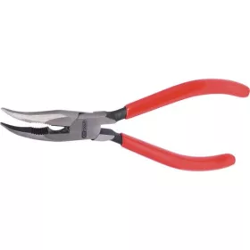   KS Tools Félkerekcsőrű fogó hajlított, PVC nyél 165 mm, 45°-os, vágóéllel