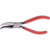 KS Tools Félkerekcsőrű fogó hajlított, PVC nyél 165 mm, 45°-os, vágóéllel