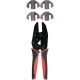 KS Tools Áttételes krimpelo fogó készlet 4 betéttel  RJ22/RJ11/RJ12/RJ45/ 2,5-10 mm2
