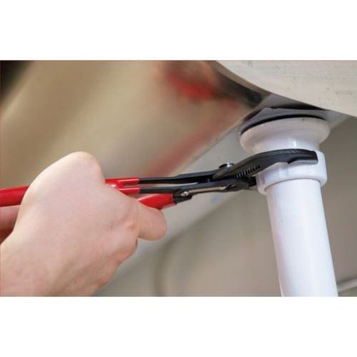 KS Tools Autóvízpumpa fogó, nyomógomb állítású, PVC nyél 175 mm, 11 fokozatú állítási lehetoség