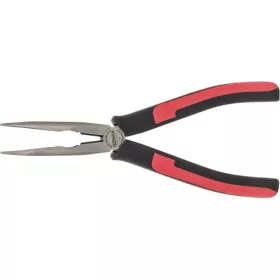   KS Tools Félkerekcsőrű fogó hajlított,kétk. nyél, SlimPOW 210 mm, 40°-os, vágóéllel