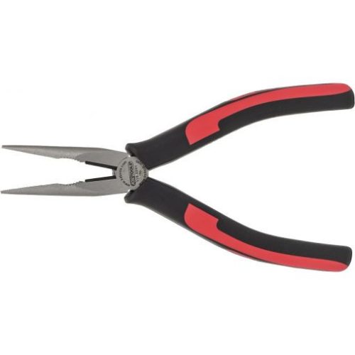KS Tools Félkerekcsőrű fogó, kétk. nyél, SlimPOWER 160 mm, vágóéllel
