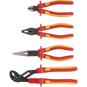   KS Tools Szigetelt fogó készlet, ablakos dobozban 1000V 4 részes  kombi.telefon,Oldalcsípő,vízpumpa