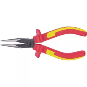   KS Tools Szigetelt félkerekcsőrű fogó, hosszú csőrű, 1000V 165 mm, vágóéllel, kétkomponensű nyél