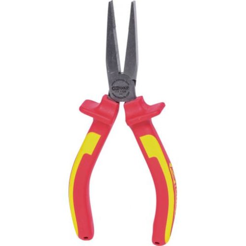 KS Tools Szigetelt laposfogó, hosszú csőrű, 1000V 150 mm, kétkomponensű nyél