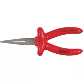   KS Tools Szigetelt kerekcsőrű fogó, rövid csőrű 160 mm, 1000V, mártott nyél