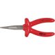 KS Tools Szigetelt kerekcsőrű fogó, rövid csőrű 160 mm, 1000V, mártott nyél