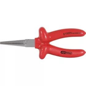  KS Tools Szigetelt kerekcsőrű fogó, hosszúcsőrű 160 mm, 1000V, mártott nyél
