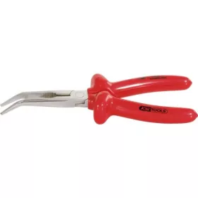   KS Tools Szigetelt félkerekcsőrű fogó, hajlított, mártott 200 mm, 1000V