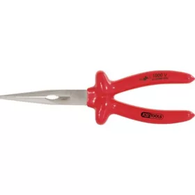   KS Tools Szigetelt félkerekcsőrű fogó, hosszú csőrű, 1000V 160 mm, mártott nyél