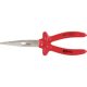KS Tools Szigetelt félkerekcsőrű fogó, hosszú csőrű, 1000V 160 mm, mártott nyél