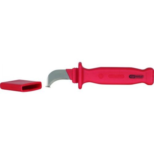 KS Tools Szigetelt kábelkés, kampós penge 1000V 170 mm
