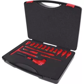   KS Tools Szigetelt szerszámkészlet, Műanyag kofferben 16 részes 1000V 1/2"