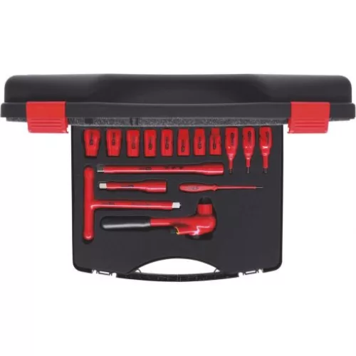 KS Tools Szigetelt szerszámkészlet, Műanyag kofferben 16 részes 1000V 1/2"