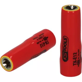   KS Tools Szigetelt dugókulcs, hosszú, TORX-E, 3/8", 1000V E 4, L= 72 mm