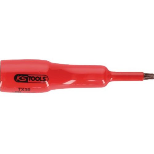 KS Tools Szigetelt Rátűzőkulcs, hosszú, TORX, 1/2", 1000V TX 30  L=100 mm