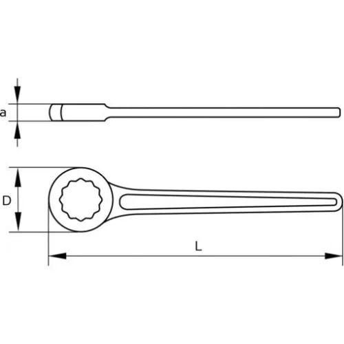 KS Tools Szigetelt csillagkulcs, racsnis, 1000V 19 mm