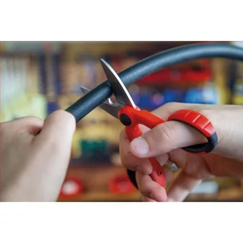 KS Tools Univerzális olló,  PVC nyéllel 143 mm