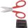 KS Tools műszerész olló, drótvágóval, PVC nyéllel 140 mm, övre akasztható tartóval