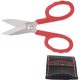 KS Tools műszerész olló, drótvágóval, PVC nyéllel 140 mm, övre akasztható tartóval